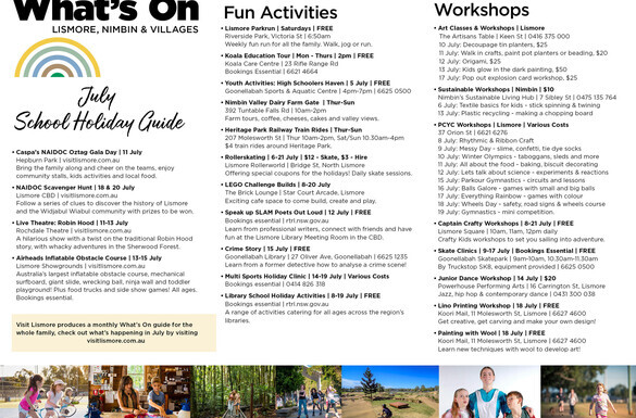 School Holiday Activity Guide