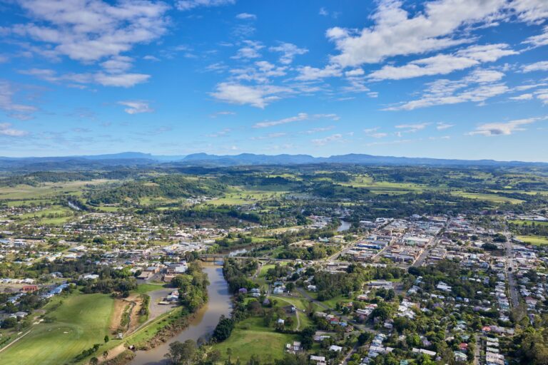 Aerial View of Lismore City