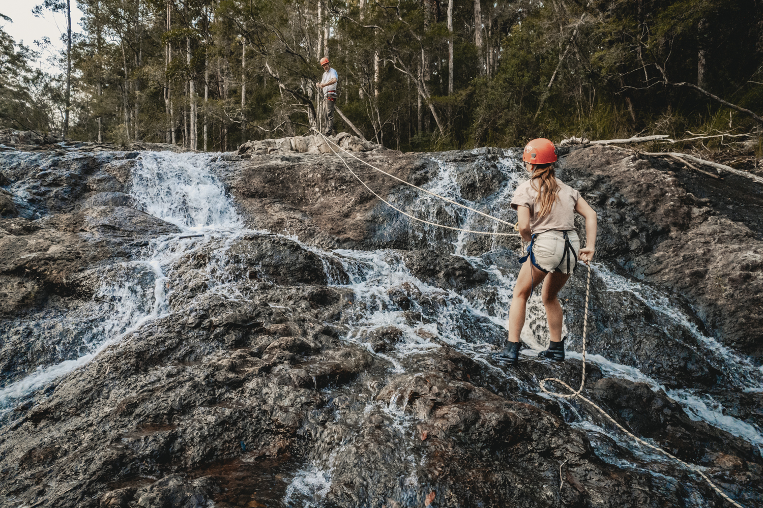 Abseiling in Nightcap National Park