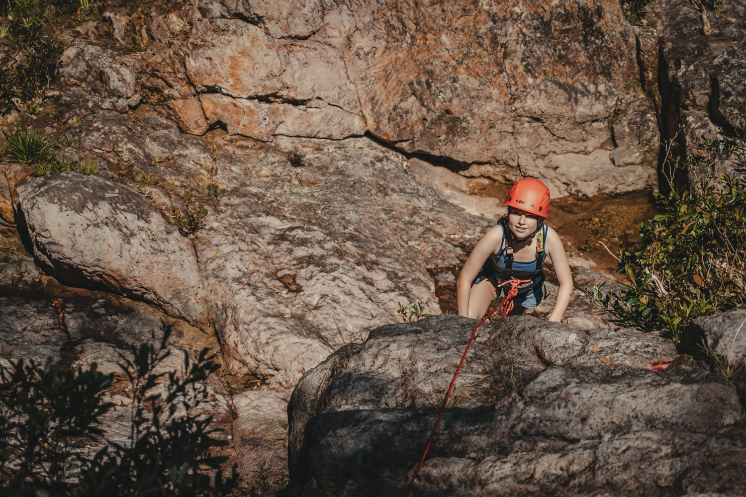 Abseiling in Nightcap National Park