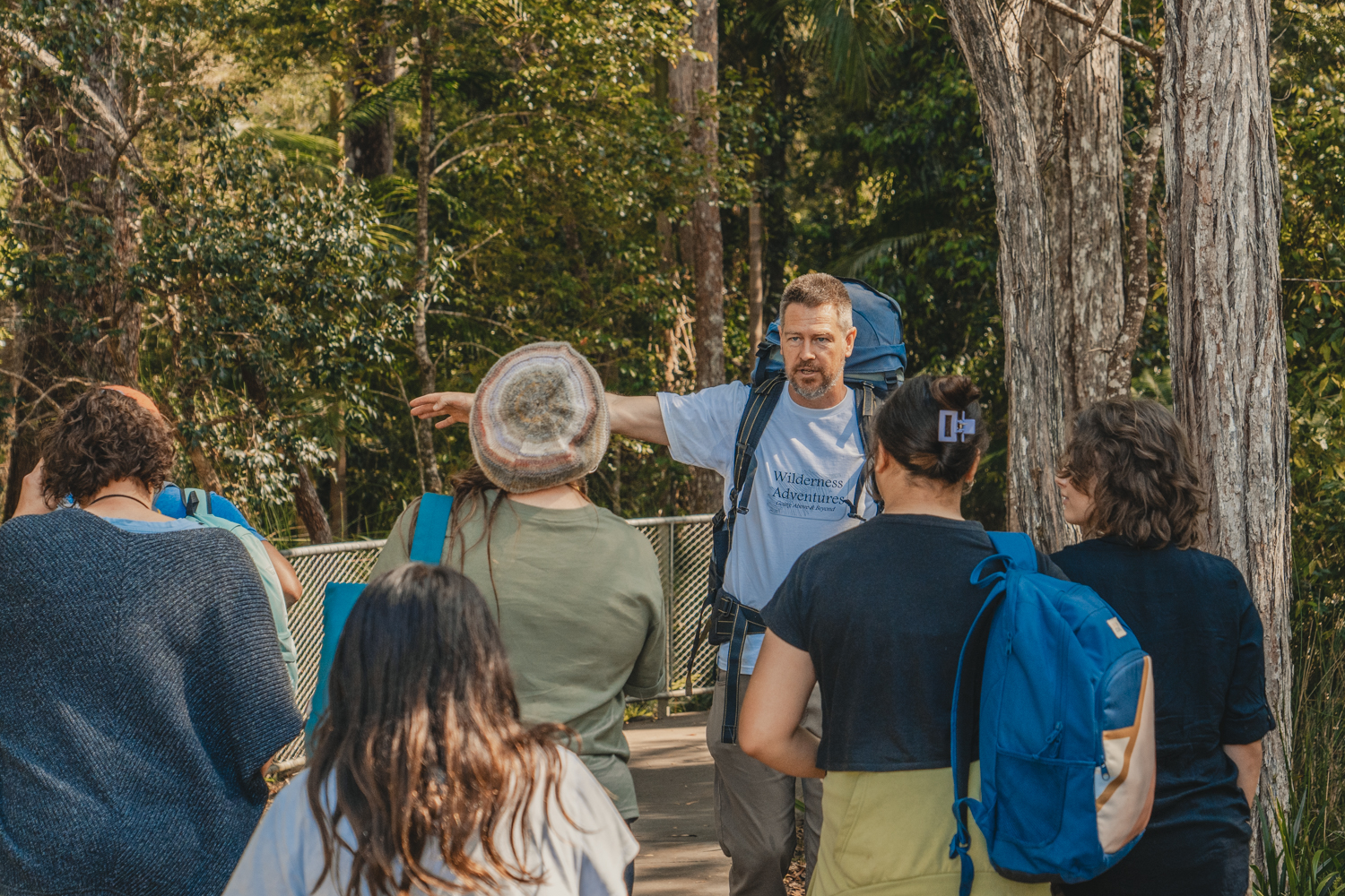 Local tour guide providing visitors with local information