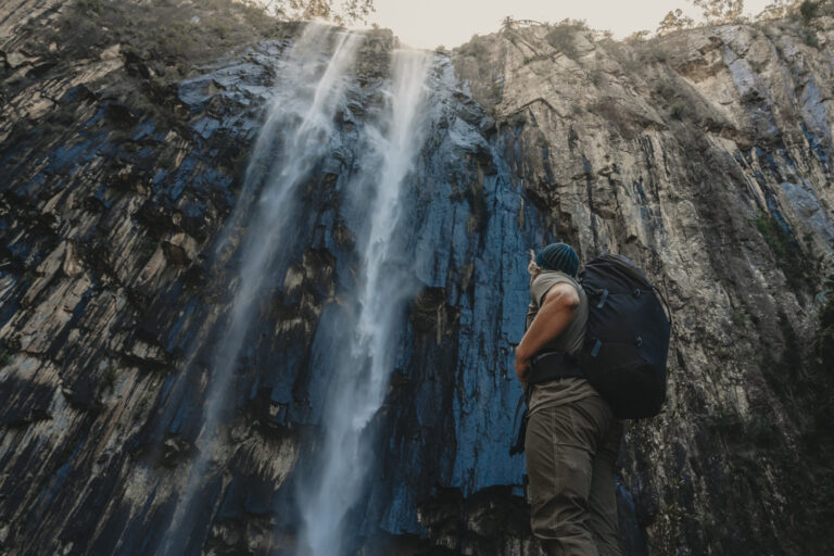 Admiring Minyon Falls in Nightcap National Park