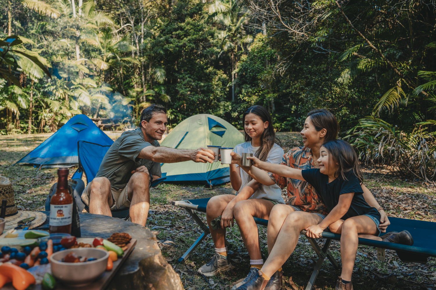 Family camping at Rummery Park Campground