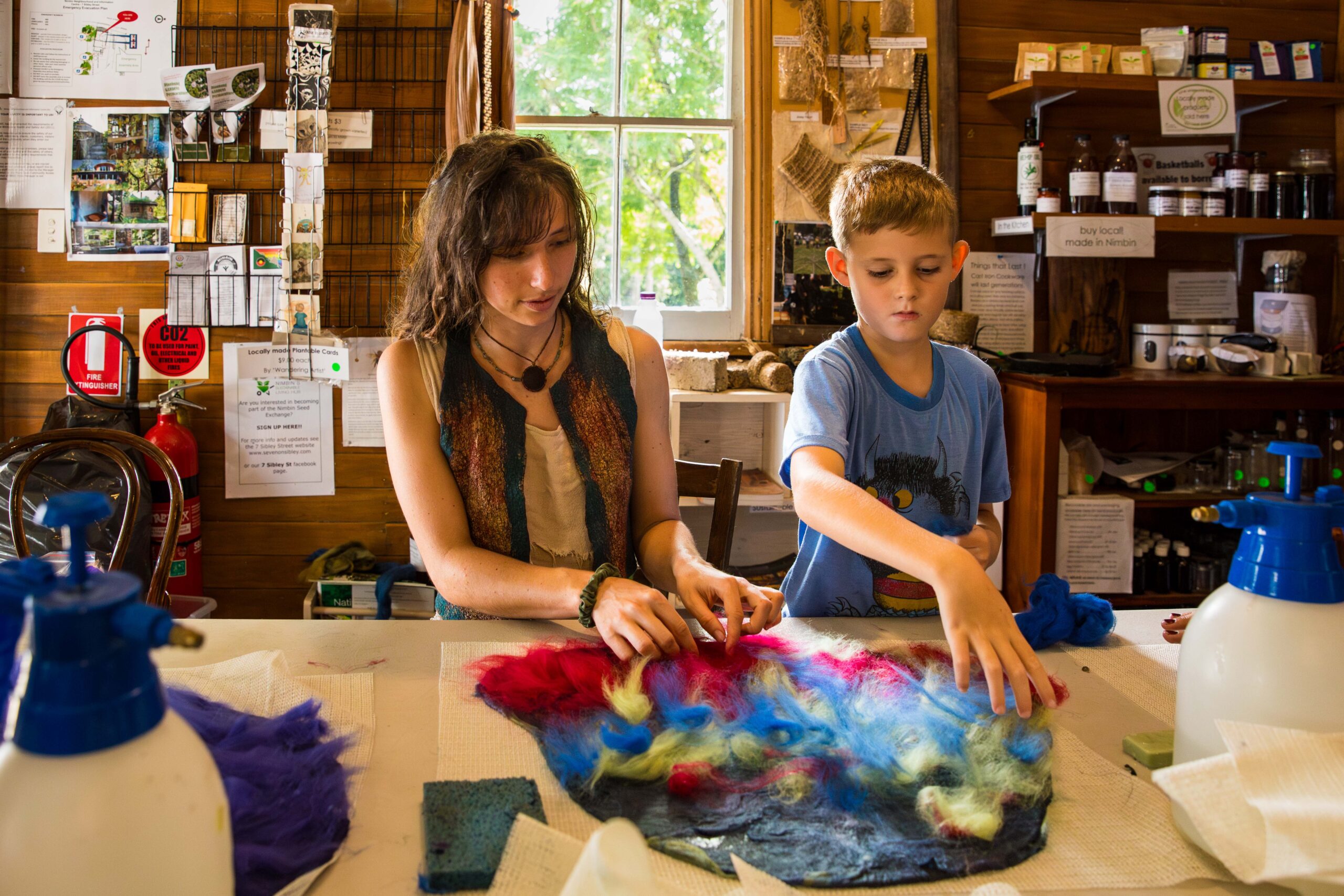 Learning the art of felt hat making