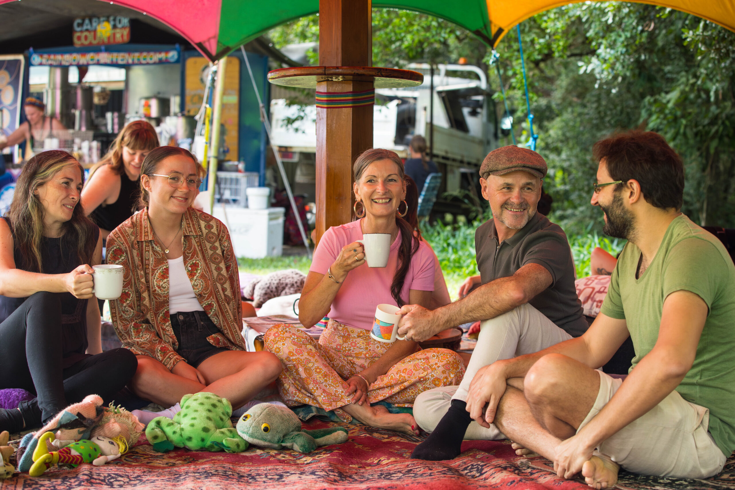 Enjoying a chai at The Channon Markets