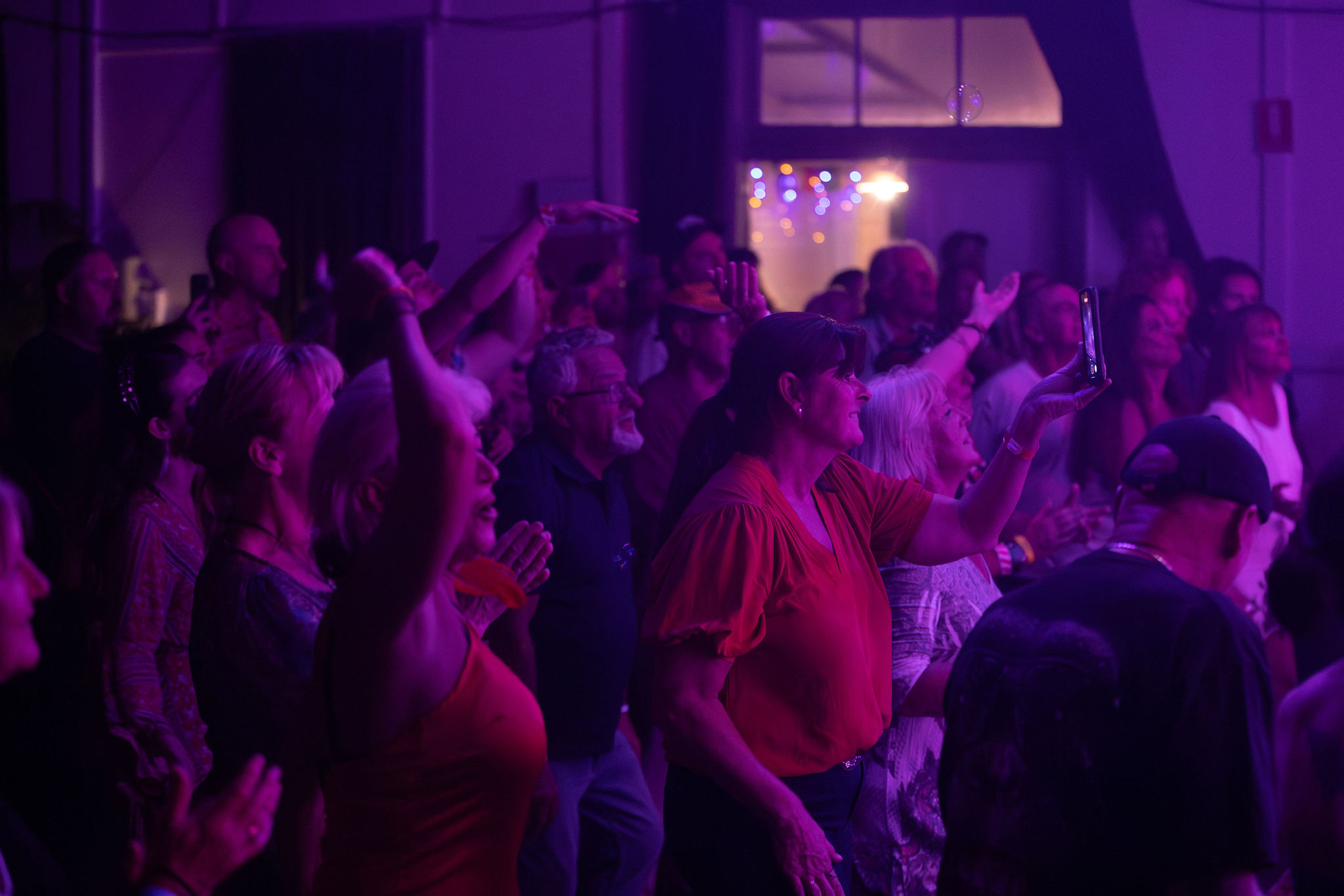 People enjoying live music