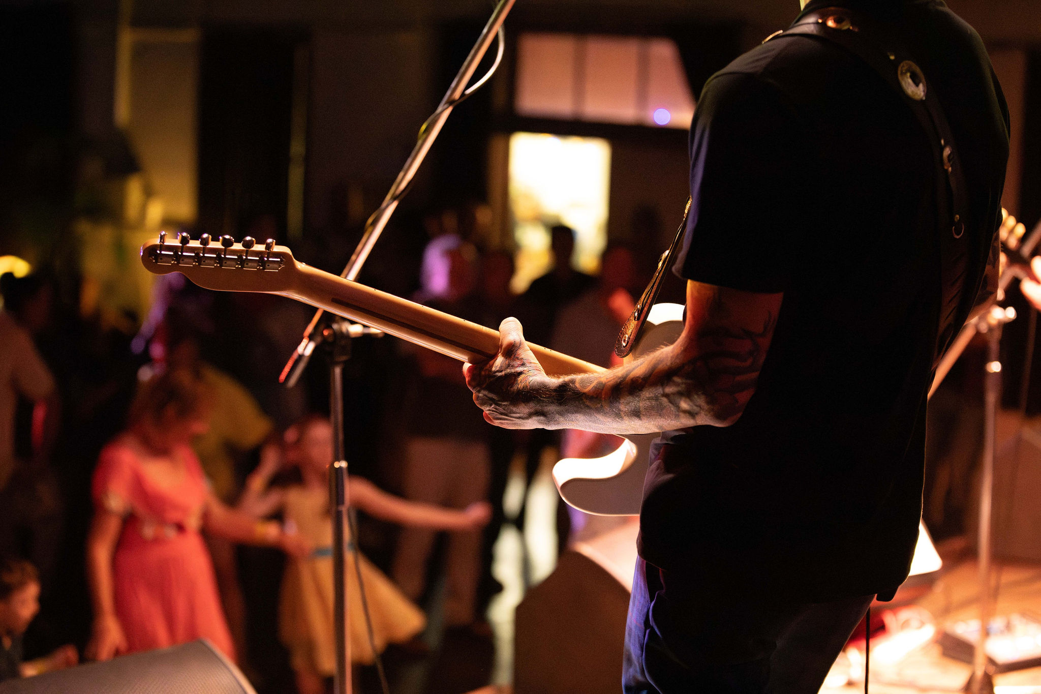 Playing guitar at the Nimbin Roots Festival